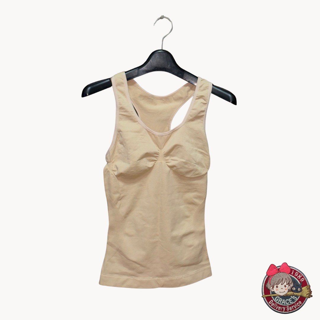 Seamless Racerback Tank Top - Beige (Category: Sleeveless) located in Manila. Submitted by thrsbjrs (Listing ID 1456051794, Image 1). Description: - Seamless comfort tank top - Racerback design - Soft and stretchy material - Fitted.