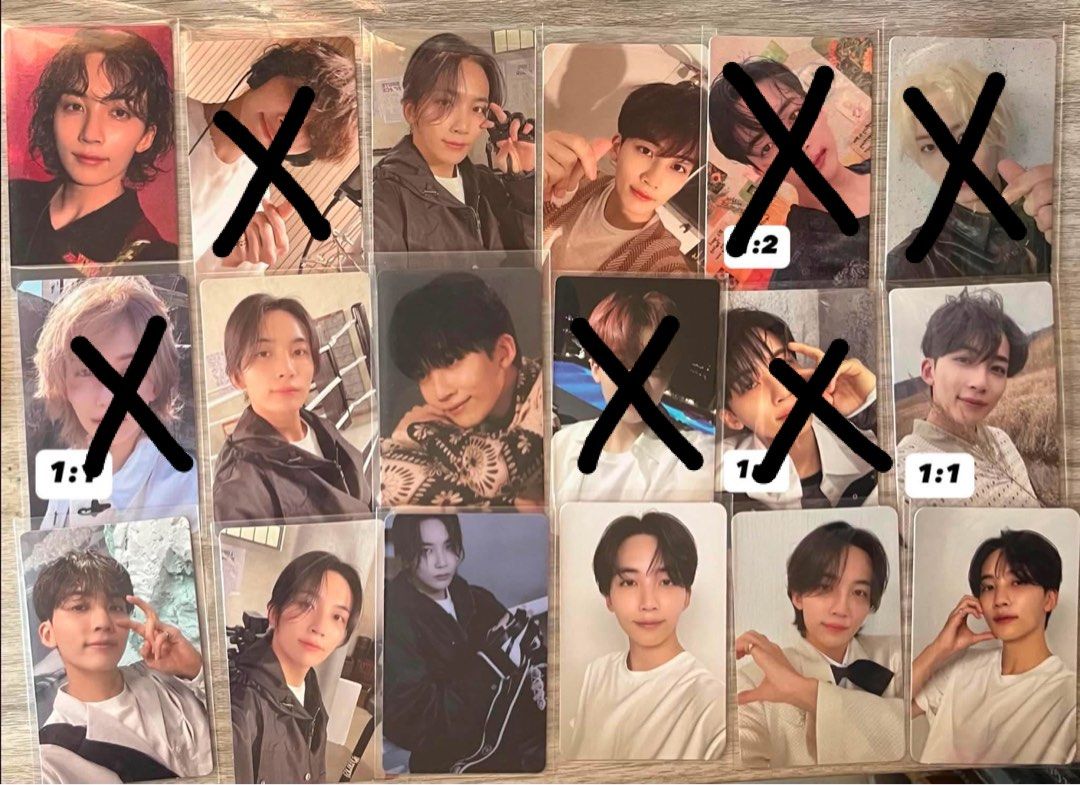 Seventeen Jeonghan PCs tingi (Category: K-Wave Merchandise) located in Cebu City. Submitted by riyaaaaa_ (Listing ID 1453565568, Image 1). Description: PHP 100 each Some pcs have ratio , check photo for details PAYO , Onhand MOD : JNT Loc : Cebu X sensi , good condi DM to claim!.