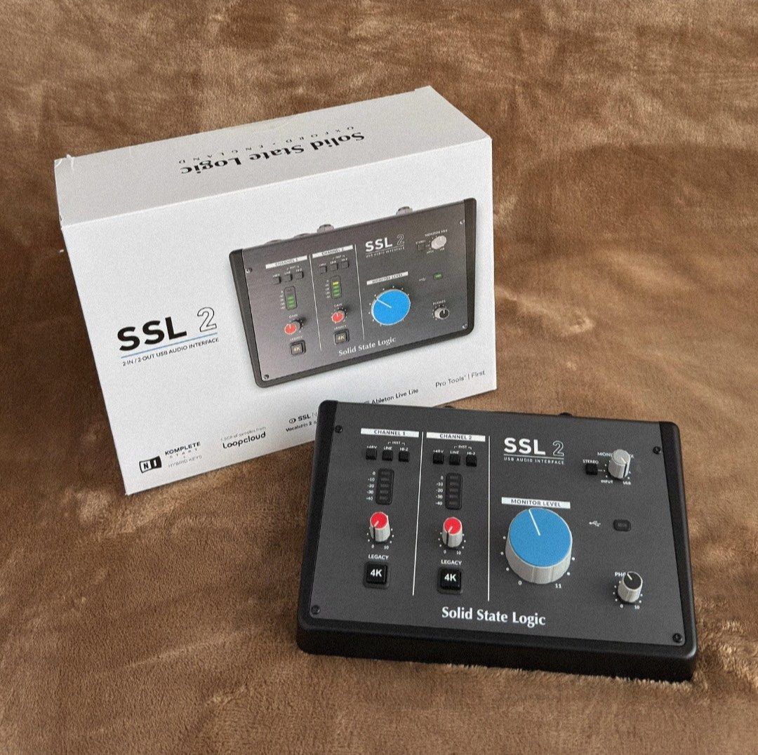 Solid State Logic SSL 2 USB Audio Interface With Box Ssl2 (Category: Other Audio Equipment) located in Kuala Lumpur. Submitted by musiproduction (Listing ID 1432460705, Image 1). Description: Selling my like new condition SSL 2 Audio interface. This was a backup interface and lived in my smoke free studio. No signs of use or wear. Very low power time on. Works perfectly as new..
