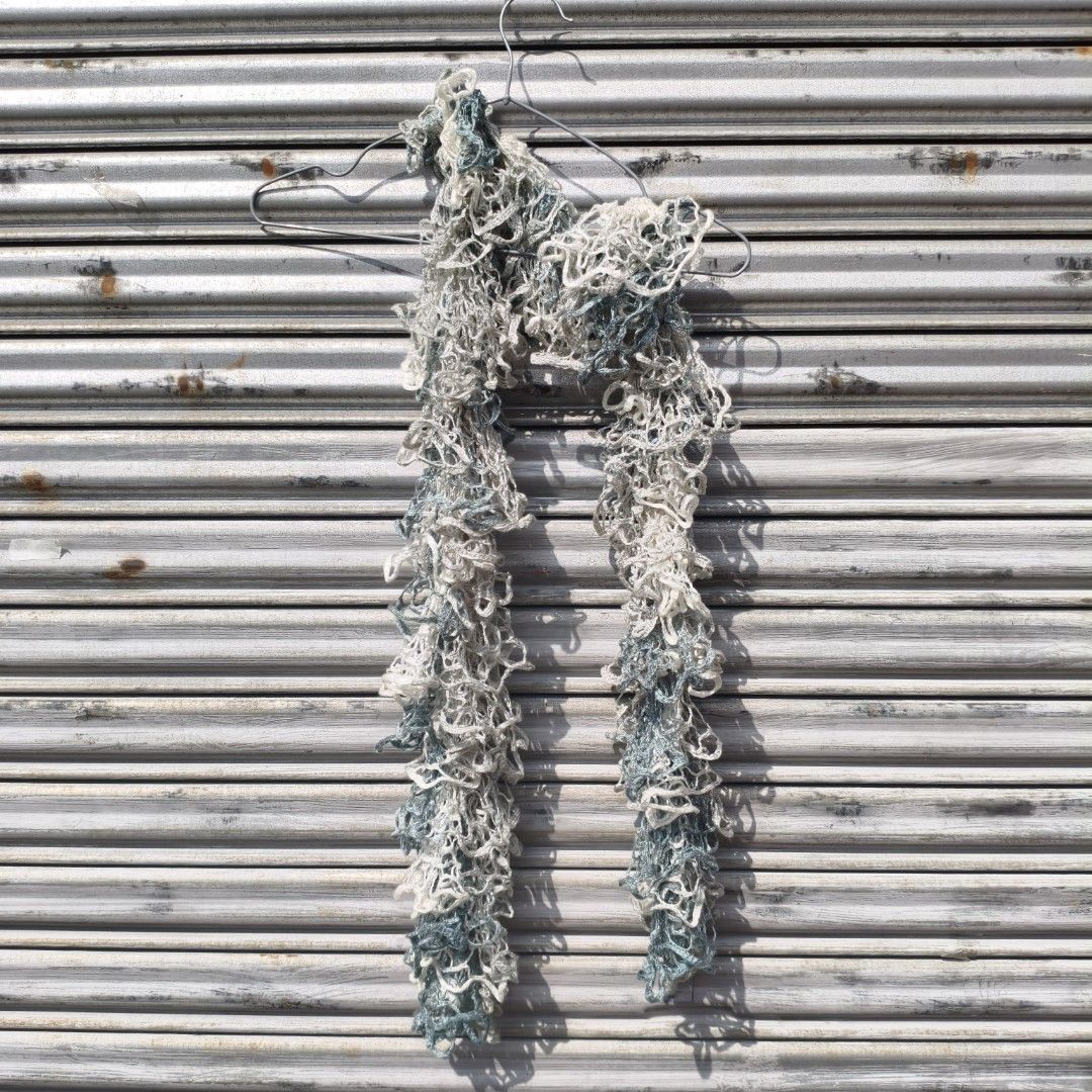 spanish moss scarf v avant garde (Category: Scarves) located in Lucena. Submitted by minryism (Listing ID 1455910934, Image 1). Description: spanish moss scarf onli: 300 Length:66 in super gud as a layering piece worn as a belt scarf/head scarf or pang backdrop super avant garde af 🦈🦈🦈🦈🦈🦈 forda best fit po u can measure ur fav garments to compare if iz a match!!! 🩷🩷 visit me on insta: @minryism 💋💋 Loc 📍: Lucena City (Calabarzon) 🚛: Jn