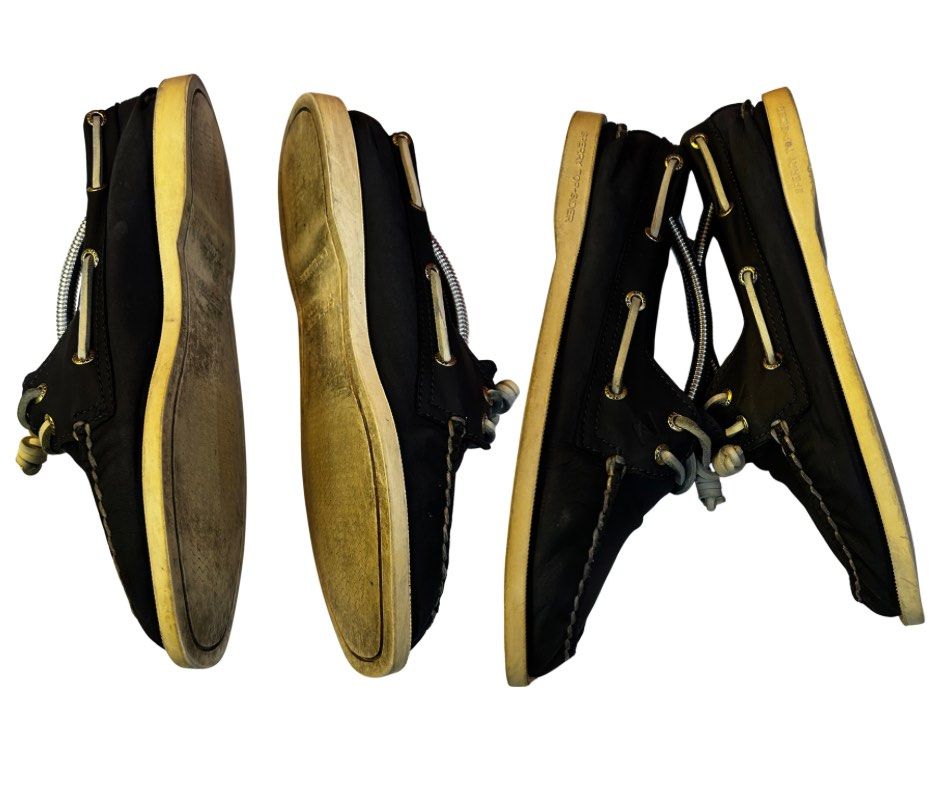Sperry Top-Sider Boat Shoes Navy Blue (Category: Loafers) located in Rizal. Submitted by bebangel (Listing ID 1455973701, Image 2). Description: - Classic navy blue Sperry boat shoes - Genuine leather upper with white stitching detail - SOFT LEATHER - Lace-up front for adjustable fit - Durable rubber sole - Perfect for casual outings or sailing - USA 7.5/ UK 6/ EUR 38/ 24.5Cm NOT UKAY STORE BOUGHT.