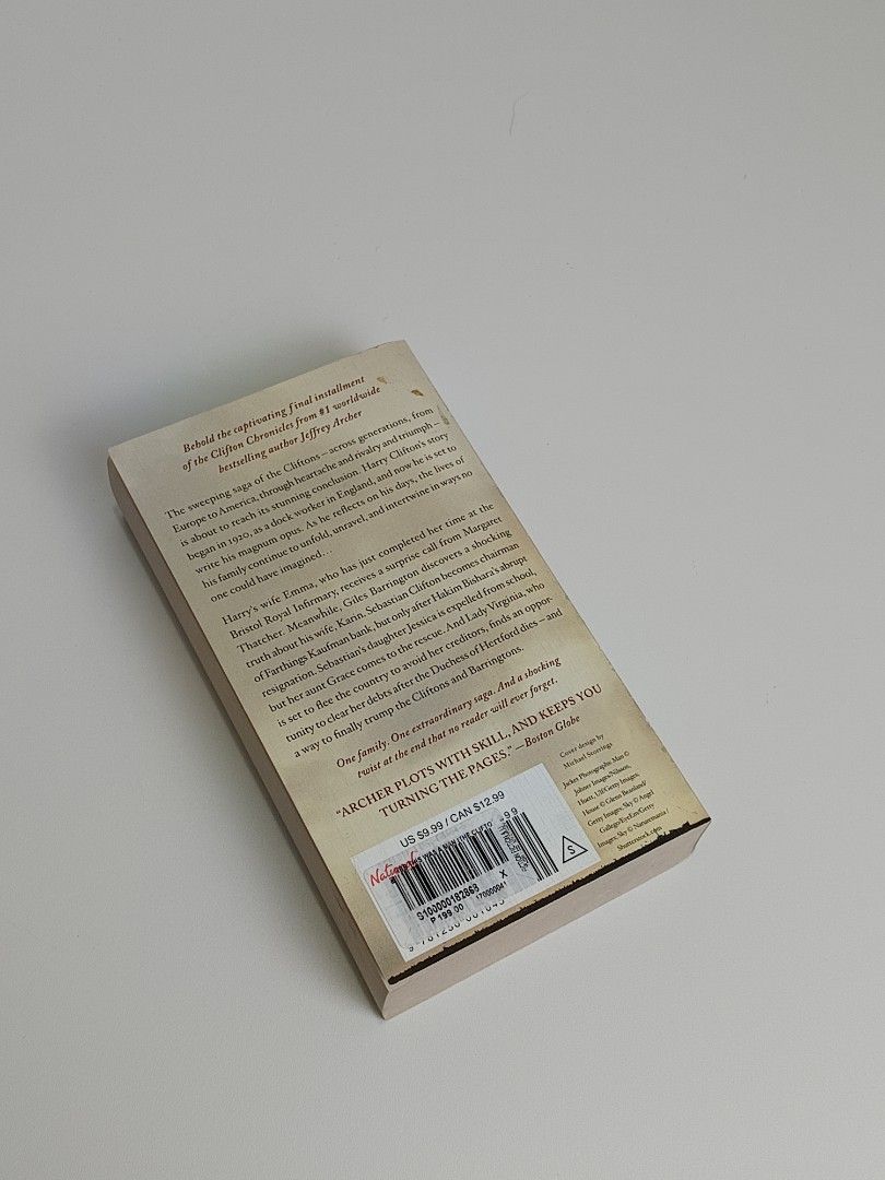 This Was A Man by Jeffrey Archer - Clifton Chronicles Final Volume (Category: Storybooks) located in Mandaluyong City. Submitted by nic.rave (Listing ID 1455942005, Image 2). Description: - Final volume of The Clifton Chronicles: 'This Was A Man' by Jeffrey Archer. - Please see the attached photo for the issues. If the photo isn’t clear, feel free to PM me and I can send clearer photos. - Common Issue: Foxing & Tanning.