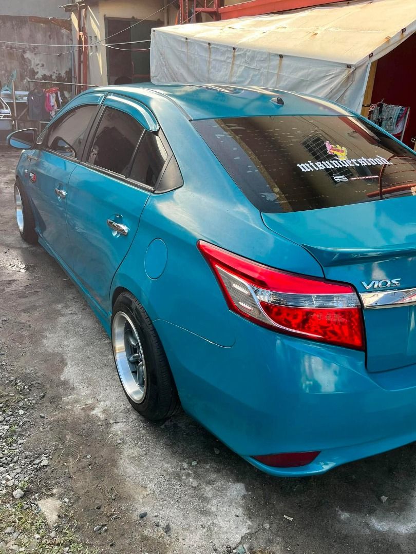 Toyota Vios J Manual (Category: Used Cars) located in Subic. Submitted by ematiasiv15 (Listing ID 1456020714, Image 2). Description: Toyota Vios 2014 J Variant Manual Transmission Complete Papers Open DOS 140k Odo (Unli Scan) Upgrades: Bc coilovers Full exhaust Push Start Button Momo Steering Wheel G Variant Sideskirts G variant Ducktail Gen 3.5 Facelifted Led Lights JBL Sound Setup Naka mags narin picture is as is Issue: Unreg 2yrs , front bumpe