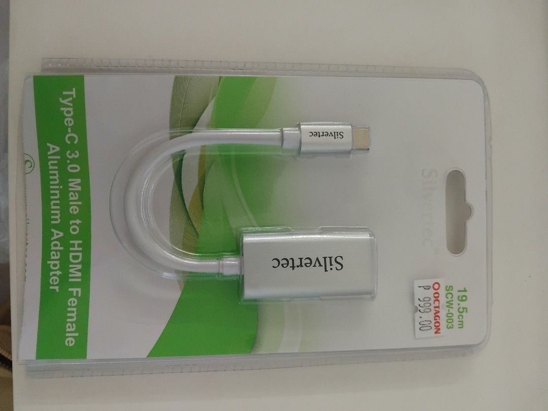 Type C to HDMI Adapter (Category: Electrical, Adaptors & Sockets) located in Manila. Submitted by namjoonthigh (Listing ID 1455905672, Image 1). Description: - Bought for 999 sa Octagon - Used once for a presentation Loc: Makati.