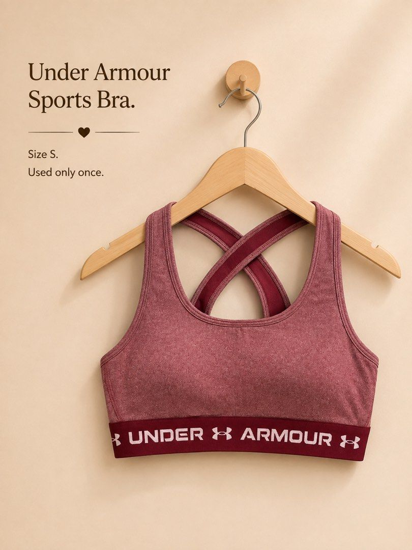 Under Armour Sports Bra Size S (Category: Activewear) located in Bacolor. Submitted by jslpnd (Listing ID 1455990619, Image 1). Description: - Under Armour Sports Bra - Size: S - Condition: Used only once - 💯 original.