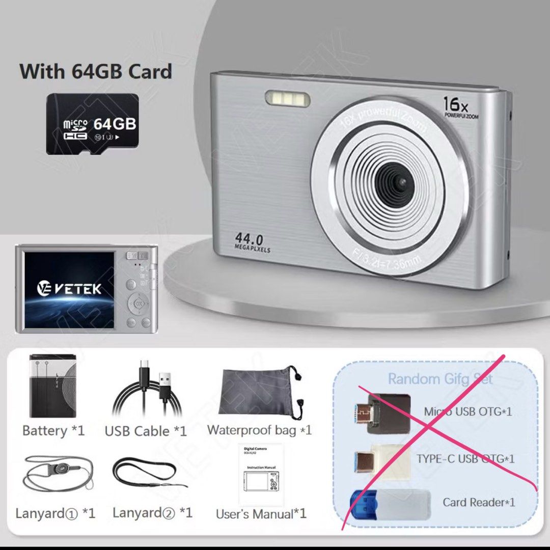Vetek1 4k Digital Camera (Category: Cameras) located in Cavite. Submitted by veroniicaaa (Listing ID 1455982586, Image 2). Description: - once used for a trip - complete inclusions (with box) - no issues - bought for 3k - 64gb .