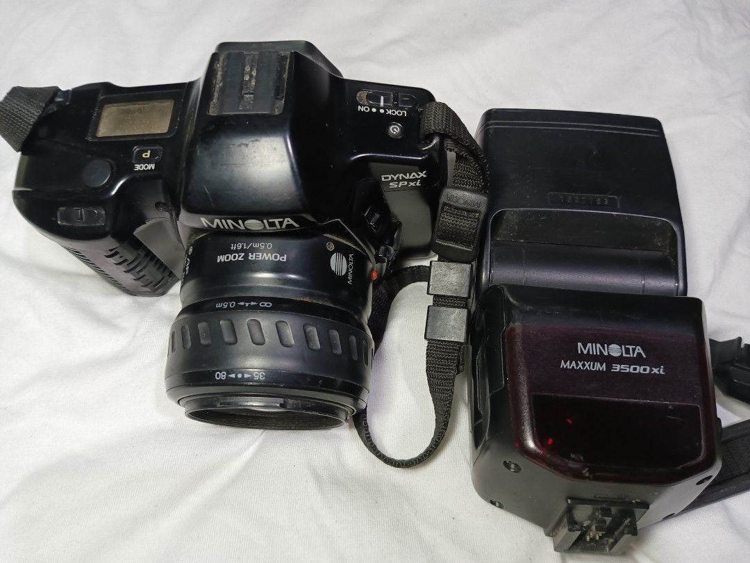 Vintage Minolta SPxi Film Camera (Category: Cameras) located in Quezon City. Submitted by kenz1000 (Listing ID 1456026641, Image 3). Description: For Sale -Vintage Minolta SPxi Film Camera with Minolta Maxxum 3500xi Flash -Untested, selling as is condition/defective -For repair, parts, display -900php -Litex Commonwealth meetup, rider pickup si buyer magbook, regular LBC shipping .