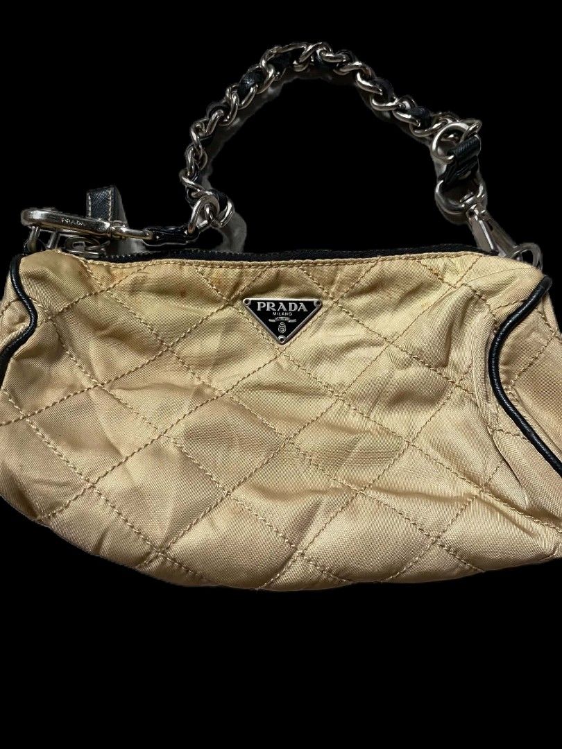 Vintage Prada Shoulder Bag (Category: Luxury Bags & Wallets) located in Hagonoy. Submitted by agostoleo09 (Listing ID 1455994934, Image 2). Description: 90s Prada Quilted Nylon Barrel Mini Shoulder Bag.