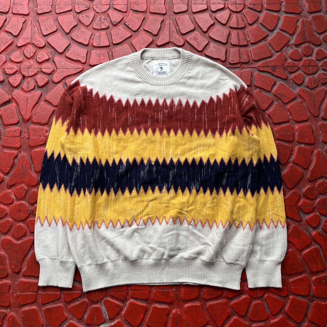 VISVIM AMPLUS KNIT CREW IVORY ZIGZAG (Category: Activewear) located in San Jose del Monte. Submitted by qrt_ty (Listing ID 1455912535, Image 1). Description: WTS !!! VISVIM AMPLUS KNIT CREW IVORY ZIGZAG / MENS SIZE 3 ON TAG GOOD CONDITION NO ANY MAJOR FLAWS MADE IN JAPAN PRICE - 5K PLUS SF .