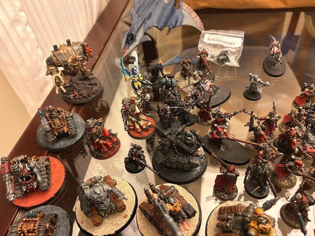 Warhammer Assorted Items - Take All (Category: Gundam & Model Kits) located in Santa Rosa. Submitted by declutteredbyanna (Listing ID 1456018539, Image 3). Description: Assorted Warhammer! -Roughly 2k points of AdMech -Various metal and plastic minis for Eldar -Bits and paints For non BNIS/BNIB 21 Eldar Swooping Hawks (metal) 2 Swooping Hawk Exarch (1 plastic, 1 metal) 1 Eldar Jet thing (forget what it’s called) Roughly 39 Skitarii 2 Tech Priest 