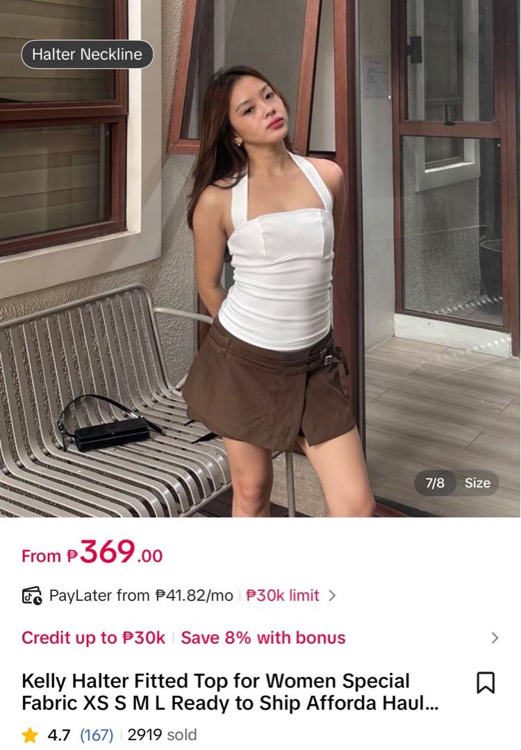 White Halter Neck Top (Category: Sleeveless) located in Paranaque City. Submitted by maedizon (Listing ID 1456039890, Image 3). Description: - White halter neck top - Features a chic square neckline - Best fits size xs-s - Ideal for a night out or a casual day look - Highly versatile: pair with jeans or a skirt not see through.
