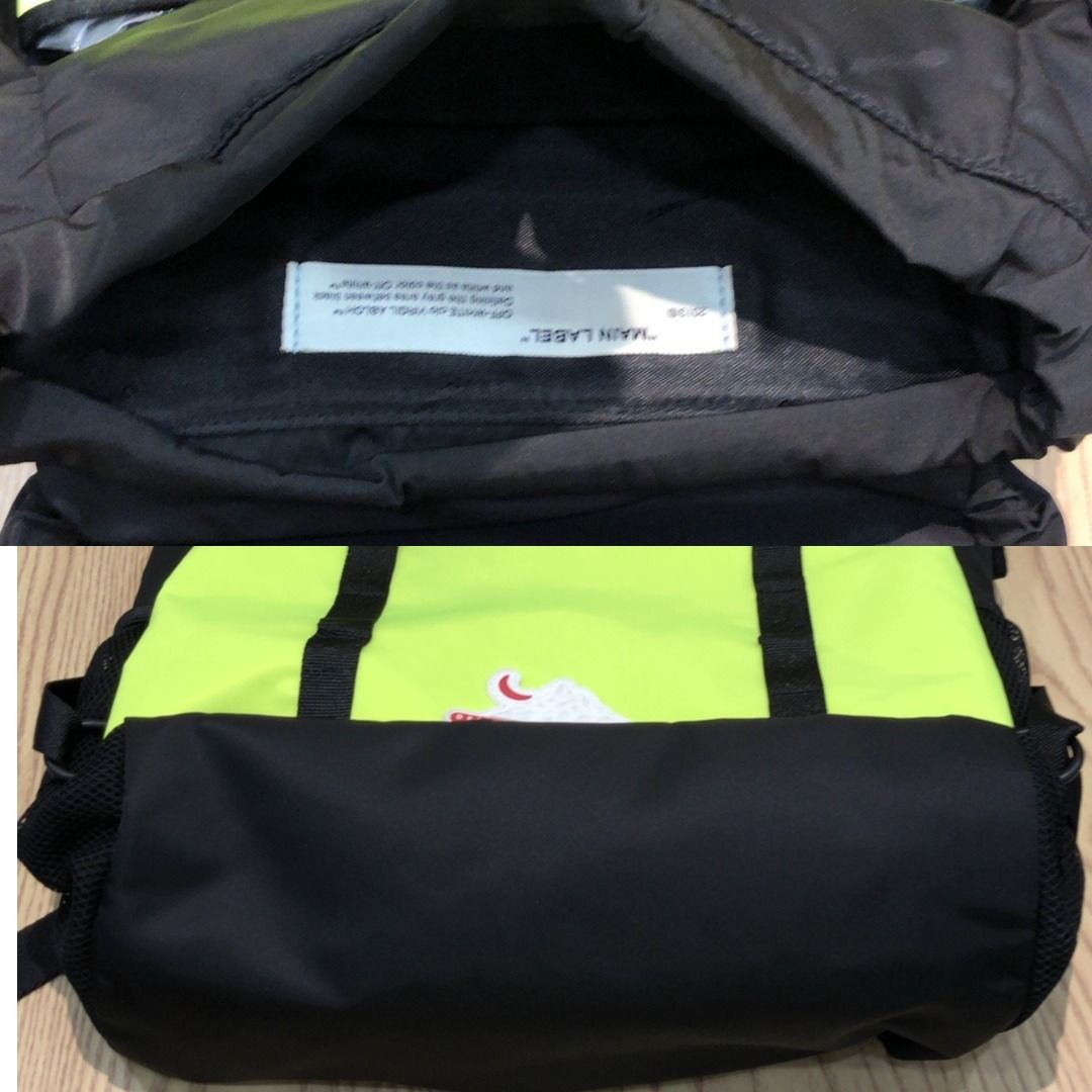 267007771 OFF-WHITE BAG NYLON MOUNTAIN EQUIPMENT BACKPACK (Category: Luxury Bags & Wallets) located in Taguig. Submitted by ecoring.ph (Listing ID 1456100374, Image 3). Description: ◆CONDITION: B+ ◆DESCRIPTIONS: (Other defects/info:) The body of the bag has minimal stains. The rubber logo of the bag is also stained and dirty. Overall, the bag remains in good, almost-new condition. ◆SIZE: ⁎WIDTH: 28cm. (approximately only) *HEIGHT: 52cm. (approxim