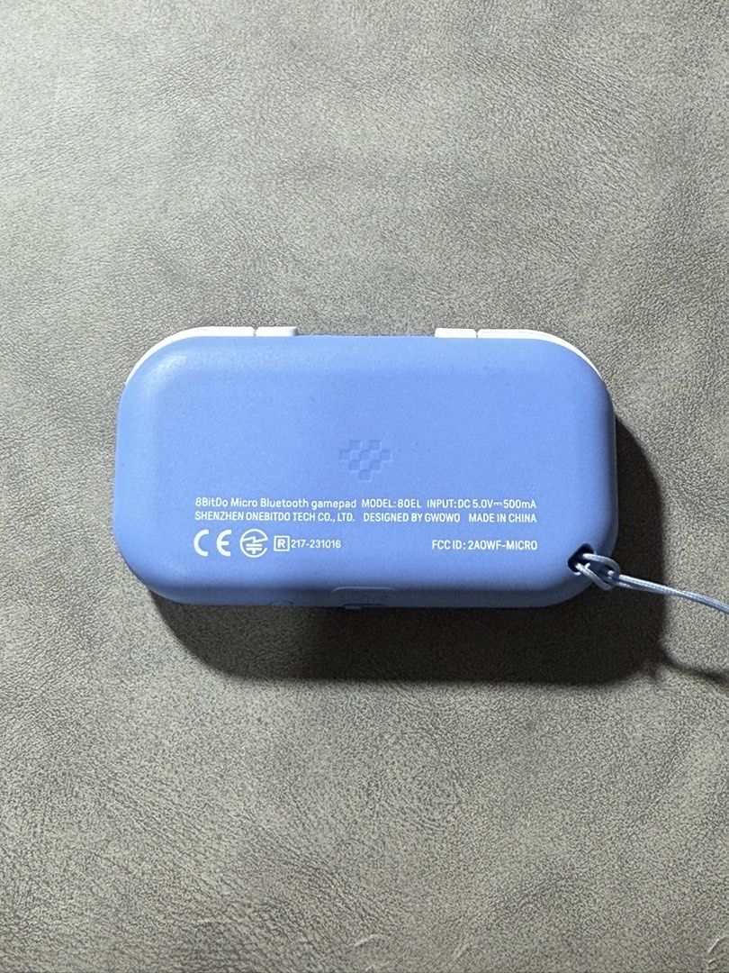 8BitDo Micro Bluetooth Gamepad Controller Light Blue (Category: Controllers) located in Manila. Submitted by ellalei (Listing ID 1456097833, Image 3). Description: - Light blue 8BitDo Micro Bluetooth gamepad - D-pad, A, B, X, Y buttons - L1, L2, R1, R2 shoulder buttons - USB-C charging port - Includes wrist strap - Compatible with various devices - No box - RFS: Only used for boards / anki review :) .