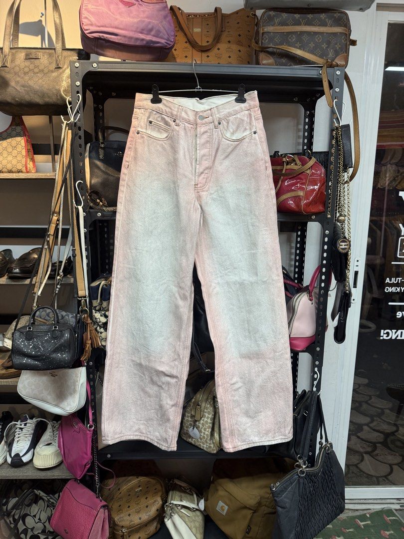 Acne Studios wide leg washed denim pants (Category: Jeans) located in Legazpi City. Submitted by deadthrift (Listing ID 1456184132, Image 1). Description: - size: 28-29 - length: 43 needs wash on butt part.