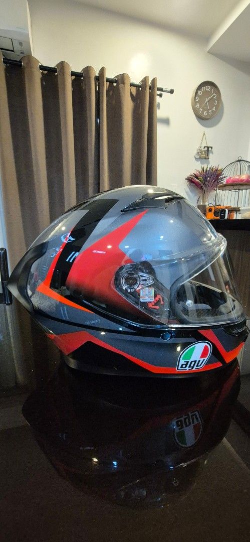 AGV K3SP (Category: Helmets and other Riding Gears) located in San Pedro. Submitted by chris_k19 (Listing ID 1456145174, Image 3). Description: with box, dust bag and unused chin curtain meet up san pedro or alabang.