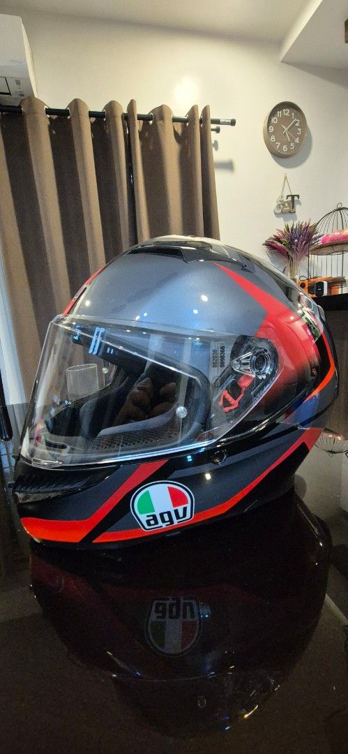 AGV K3SP (Category: Helmets and other Riding Gears) located in San Pedro. Submitted by chris_k19 (Listing ID 1456145174, Image 1). Description: with box, dust bag and unused chin curtain meet up san pedro or alabang.
