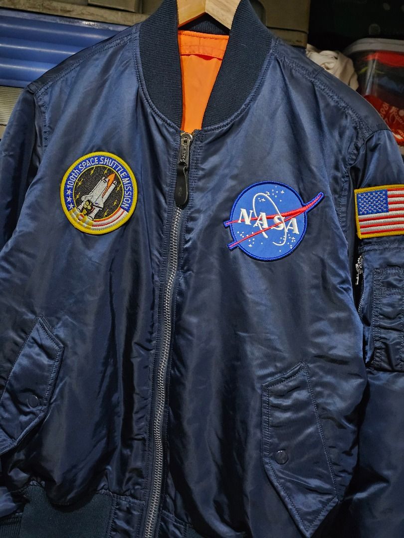Alpha Industries x NASA MA-1 Flight Bomber Jacket (Category: Coats, Jackets and Outerwear) located in Las Pinas. Submitted by noblethreads (Listing ID 1456179270, Image 2). Description: Alpha Industries x NASA MA-1 Flight Bomber Jacket Size: Medium on tag Dimensions: 26W x 27 3,480+sf.