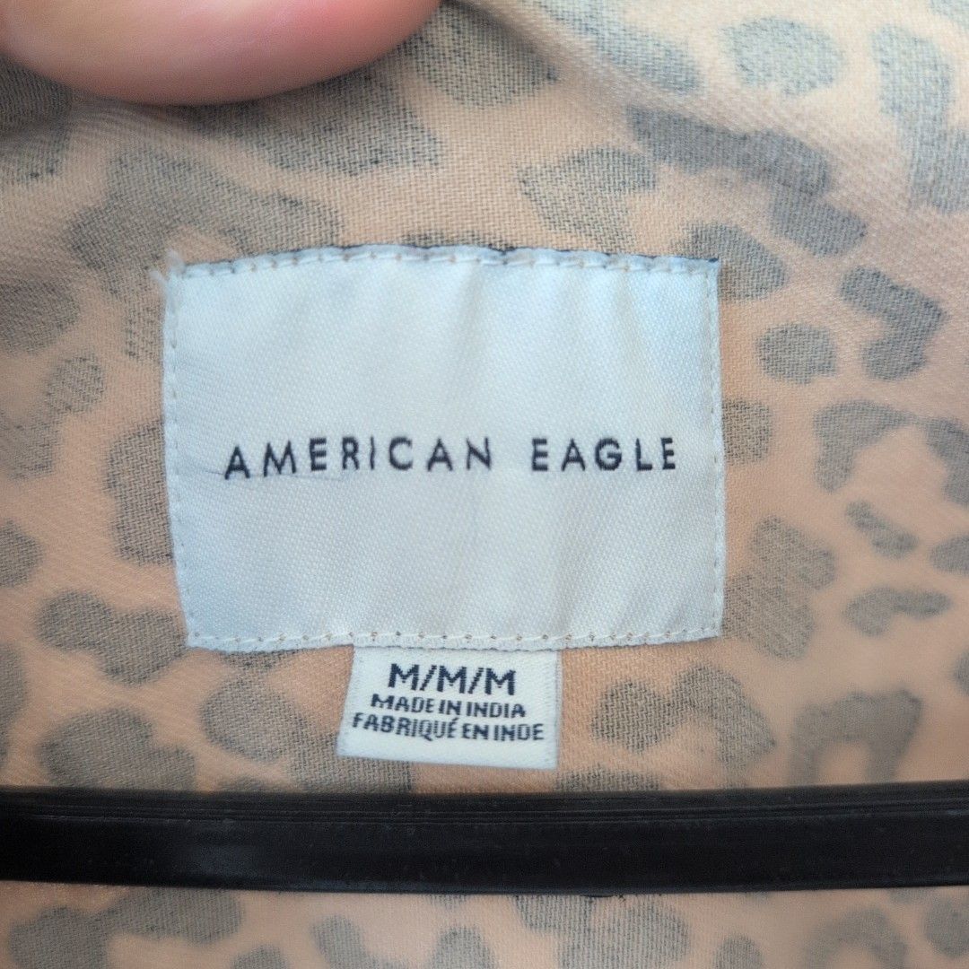 American Eagle Leopard-Print Denim Polo Jacket (Category: Coats, Jackets and Outerwear) located in Binan City. Submitted by fabpanda (Listing ID 1456135338, Image 2). Description: Last price... Last price... Last price....