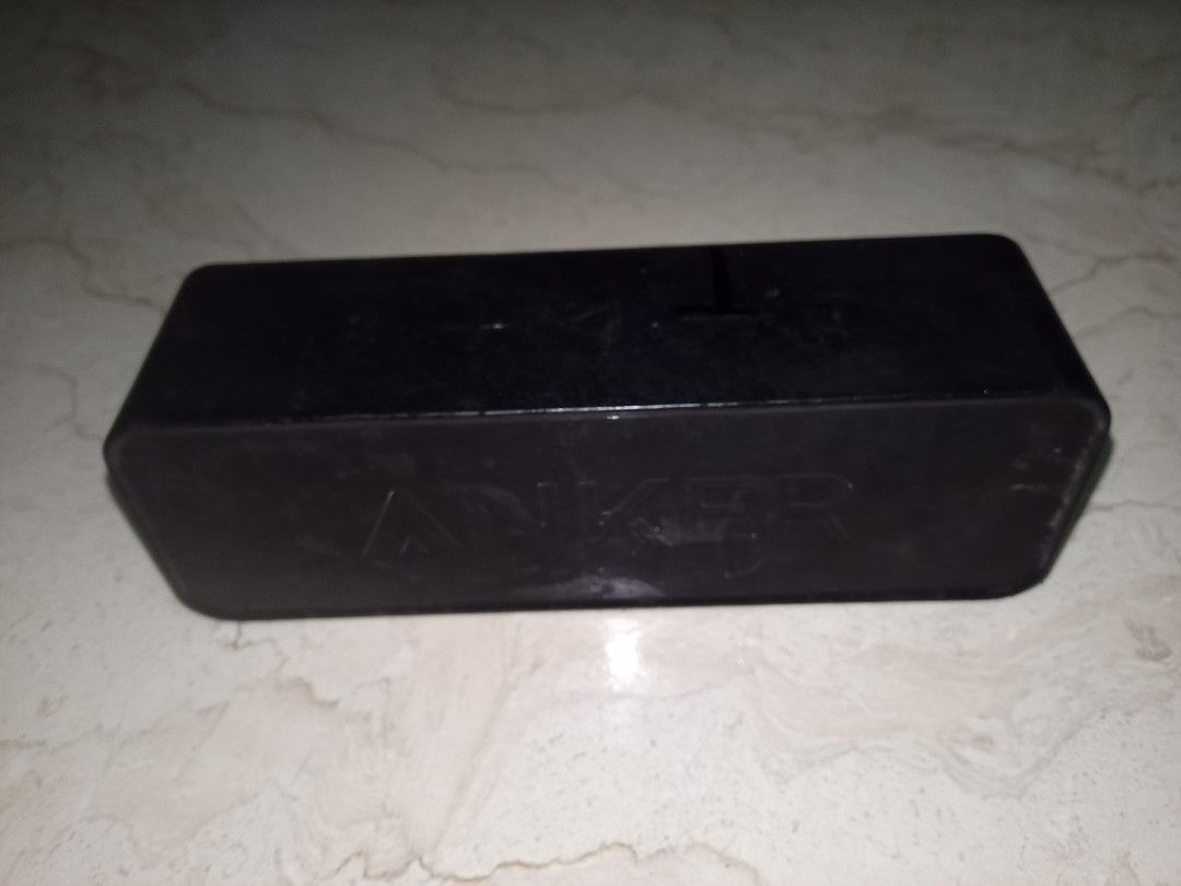 Anker Portable Bluetooth Speaker (Category: Soundbars, Speakers & Amplifiers) located in Manila. Submitted by marizjane25 (Listing ID 1450449615, Image 3). Description: - Black Anker portable speaker - Compact and easy to carry - Wireless Bluetooth connectivity - Ideal for music on the go - Simple top controls - Durable design.