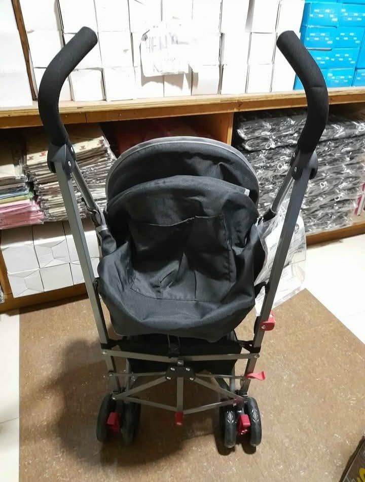 ANKO Baby Infant Layback Umbrella Stroller (Category: Strollers) located in Pasay City. Submitted by meostore (Listing ID 1456129247, Image 2). Description: -Suitable for babies ages 0+ years -Materials: Made of polyester + PP foam -Features adjustable safety harness; Tether strap for security; Expandable canopy; Padded shoulder straps; Foot brakes; Basket; Compact fold for easy storage NOTE: Please expect minimal dust marks or dents on some port