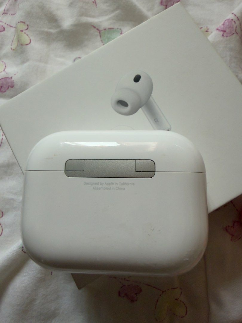 [RUSH] Apple AirPods Pro (3rd Gen) with Charging Case (Category: Earphones) located in Pasig City. Submitted by jjj_26 (Listing ID 1456111766, Image 2). Description: - AirPods Pro (3rd Generation) - Wireless charging case included - Designed by Apple in California - Comes with protective orange cases with keychain rings - Original box included and receipt - With extra buds Rfs: Need money Willing to meet up within Metro Manila. Thank you!.