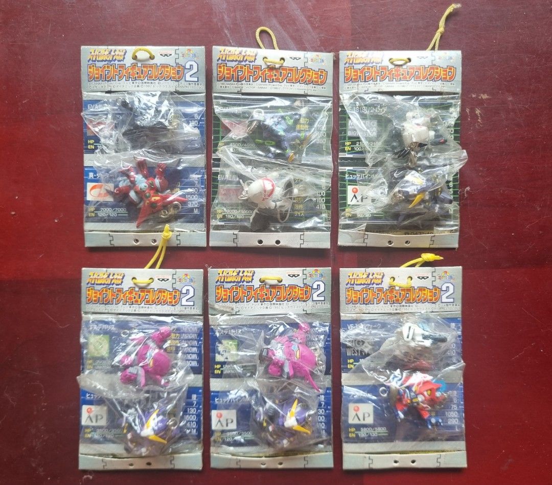 Banpresto Super Robot Wars Joint Figure Set (Category: Figurines & Statues) located in Abucay. Submitted by xeedoxee (Listing ID 1456089794, Image 1). Description: All figures are 100% original, unopened, and sealed in their original plastic. Header cards are in vintage condition. Includes Neon Genesis and Macross. Listed price is for the entire set. Feel free to ask for more photos! .