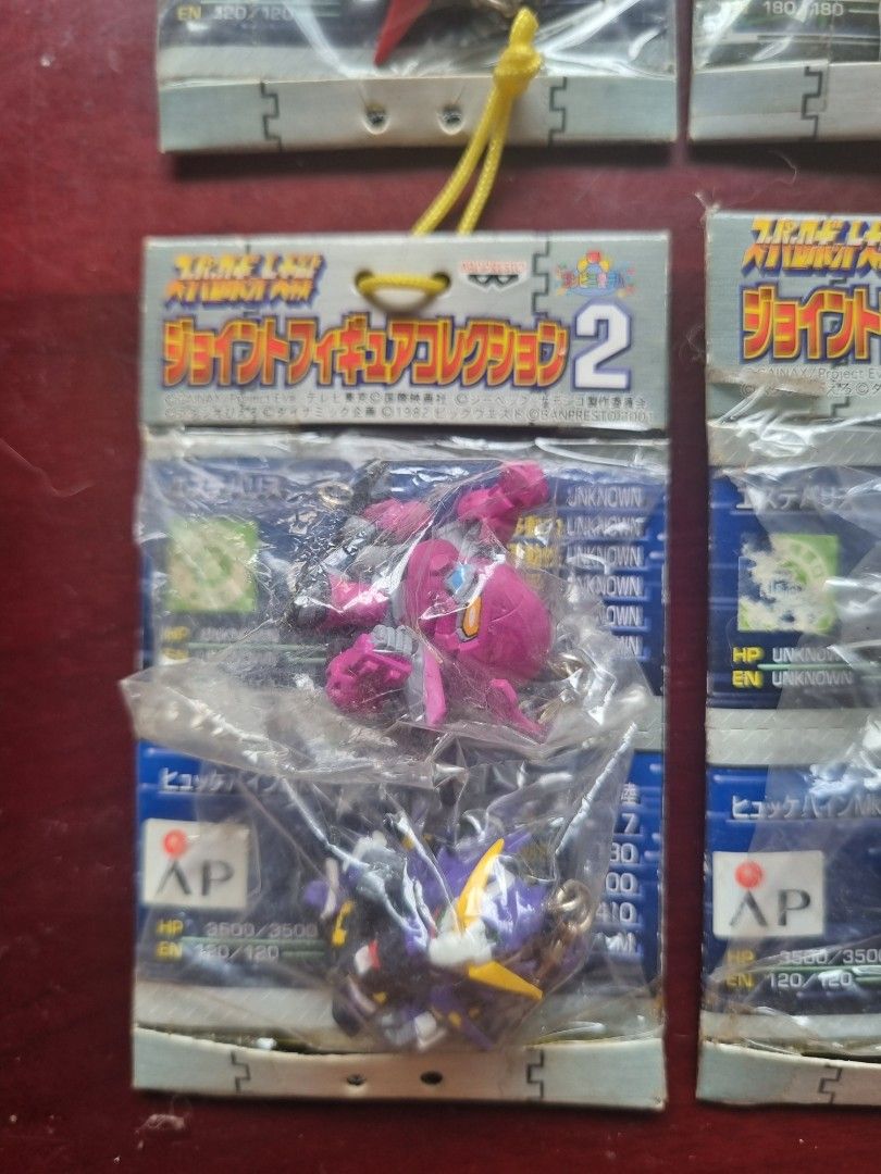 Banpresto Super Robot Wars Joint Figure Set (Category: Figurines & Statues) located in Abucay. Submitted by xeedoxee (Listing ID 1456089794, Image 3). Description: All figures are 100% original, unopened, and sealed in their original plastic. Header cards are in vintage condition. Includes Neon Genesis and Macross. Listed price is for the entire set. Feel free to ask for more photos! .