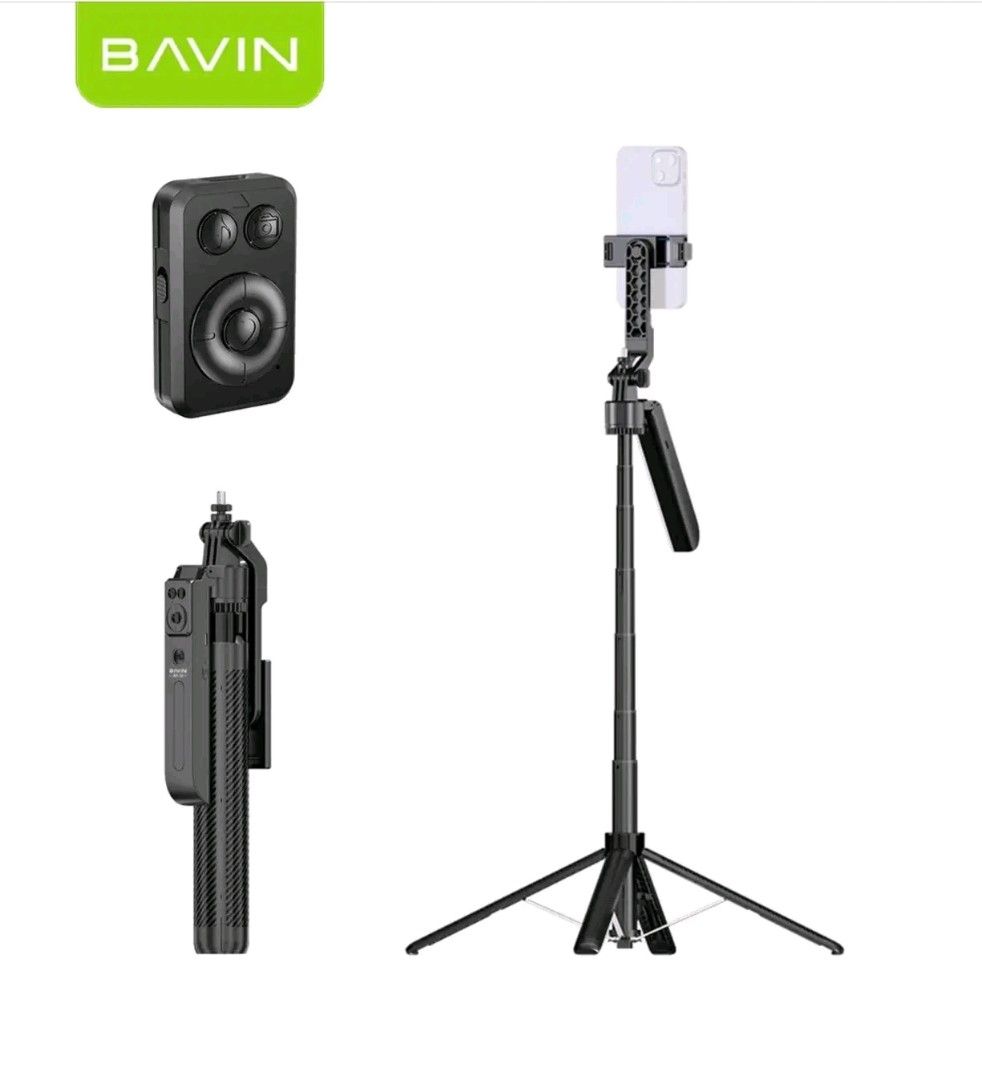Bavin AP-24 AI Intelligent Tracking Selfie Stand Tripod (Category: Tripods & Monopods) located in Manila. Submitted by marvieobordo (Listing ID 1456217423, Image 3). Description: - Bavin AP-24 AI Intelligent Tracking Selfie Stand - Extends up to 180cm for versatile angles - Features AI-powered face and object tracking - Comes with a convenient Bluetooth remote - Ideal for vlogging and stable photography - Quick charging: 2-3 hours - Compatible wi