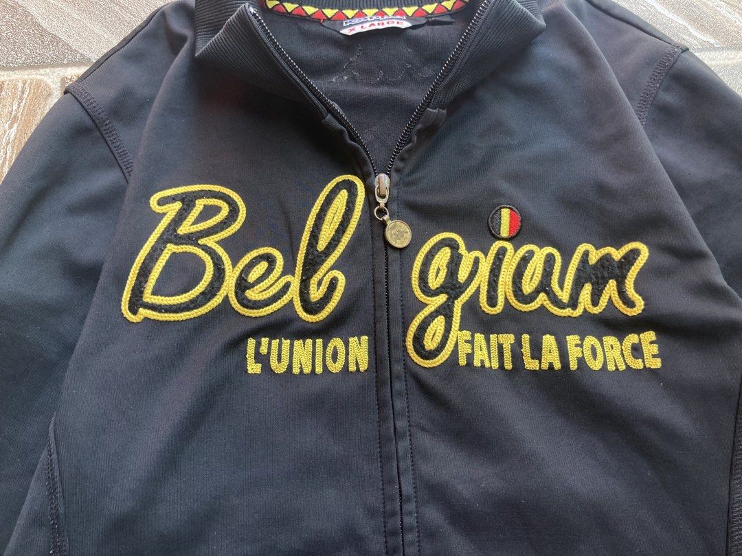Belgium Track Jacket (Category: Coats, Jackets and Outerwear) located in Davao. Submitted by lcavan (Listing ID 1456185597, Image 3). Description: Dimensions (check slides) Condition: 9/10 Issue/s: Color may vary due to lighting MOP: Gcash, GoTyme Courier: J&T 1 day reservation only Strictly no cancellation No return, no exchange.