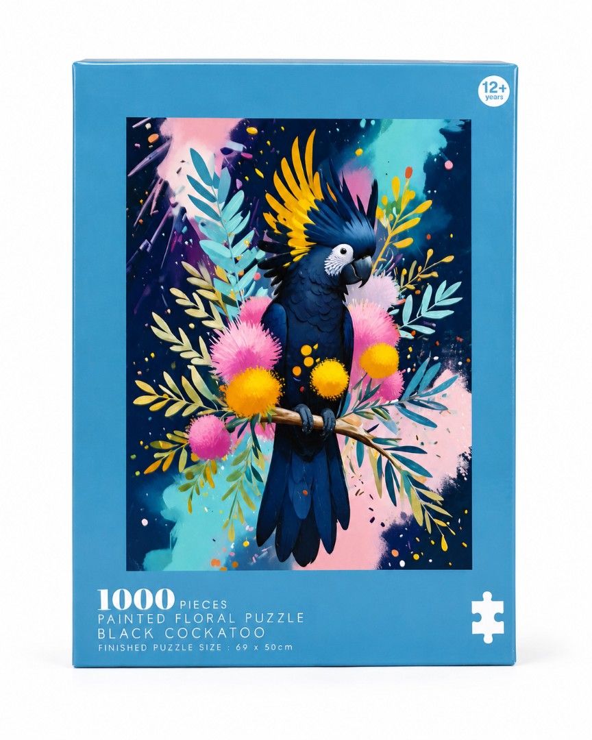 BLACK COCKATOO – 1000 PCS PUZZLE (Category: Art & Prints) located in Manila. Submitted by pixelnprintlab (Listing ID 1456226941, Image 2). Description: ✔️ Ready to Ship ✔️ Brand New & Factory Sealed ✔️ 1,000-piece jigsaw puzzle ✔️ Painted Floral Black Cockatoo design ✔️ Puzzle size: 69 × 50 cm ✔️ Beautiful colorful floral artwork ✔️ Perfect for puzzle enthusiasts, collectors, or as a thoughtful gift 🔥 Grab Your Piece Now!.