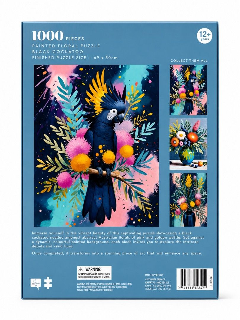 BLACK COCKATOO – 1000 PCS PUZZLE (Category: Art & Prints) located in Manila. Submitted by pixelnprintlab (Listing ID 1456226941, Image 3). Description: ✔️ Ready to Ship ✔️ Brand New & Factory Sealed ✔️ 1,000-piece jigsaw puzzle ✔️ Painted Floral Black Cockatoo design ✔️ Puzzle size: 69 × 50 cm ✔️ Beautiful colorful floral artwork ✔️ Perfect for puzzle enthusiasts, collectors, or as a thoughtful gift 🔥 Grab Your Piece Now!.