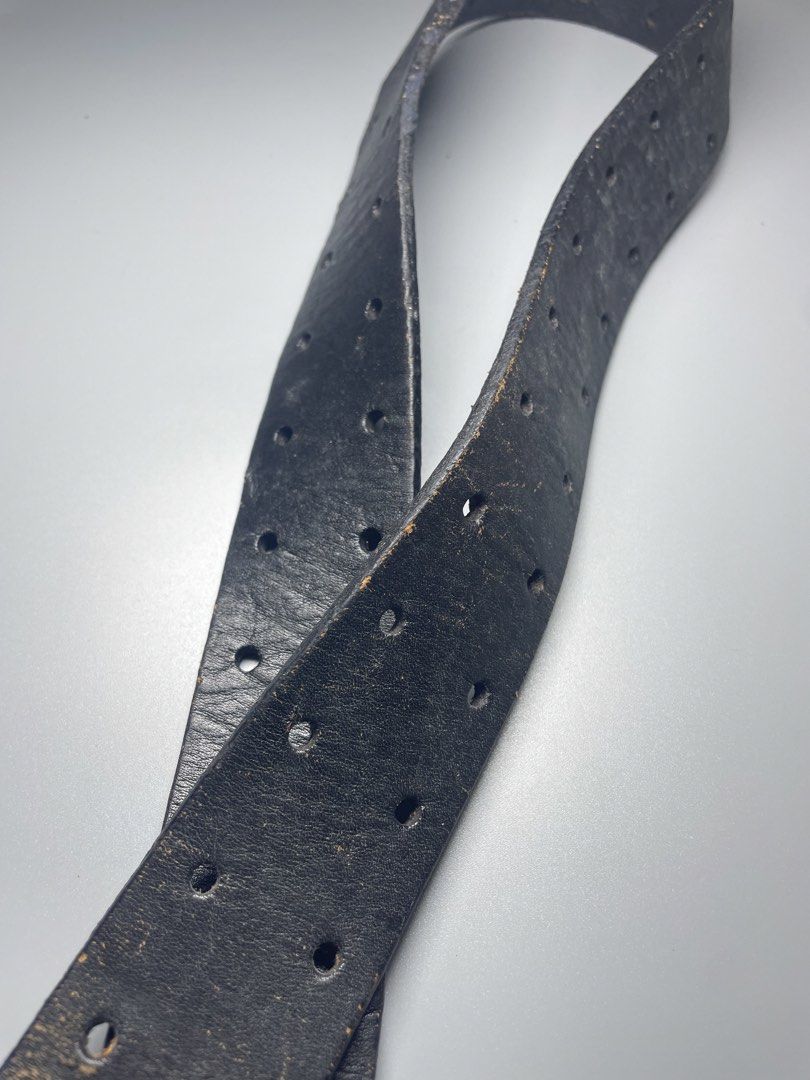 Black Double Pin Genuine Leather Belt (Category: Belts) located in Manila. Submitted by jarchive (Listing ID 1456208935, Image 3). Description: - Good condition - Need wash (Can use wipes to remove it) - Any waist size MOP: GCASH 📩.