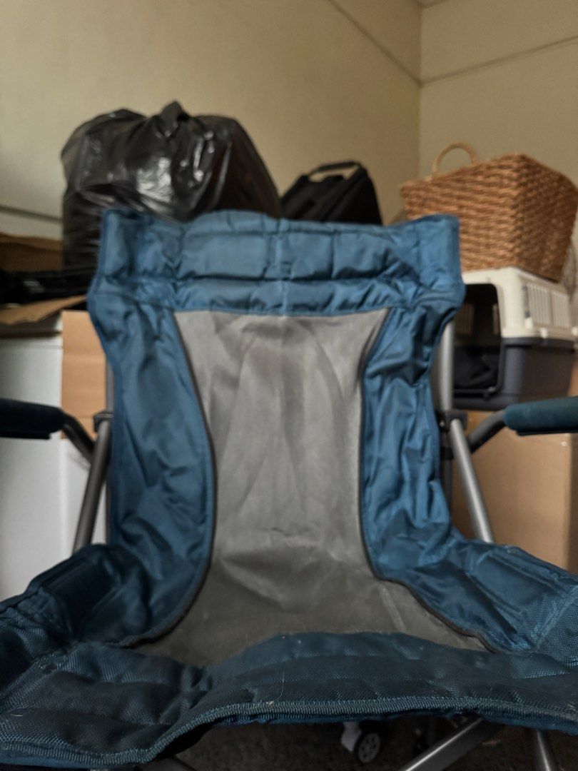 Blue Camping Folding Chair with Mesh Back (Category: Chairs) located in Quezon City. Submitted by mrzdc888 (Listing ID 1456098807, Image 3). Description: - Blue camping chair with breathable mesh back - Cup holder included - Folds compactly for easy storage and transport - Durable and sturdy metal frame - Ideal for camping, outdoor events, or home use - Minor cosmetic scuffs on frame from storage, doesn't affect functionality - Ready for your nex