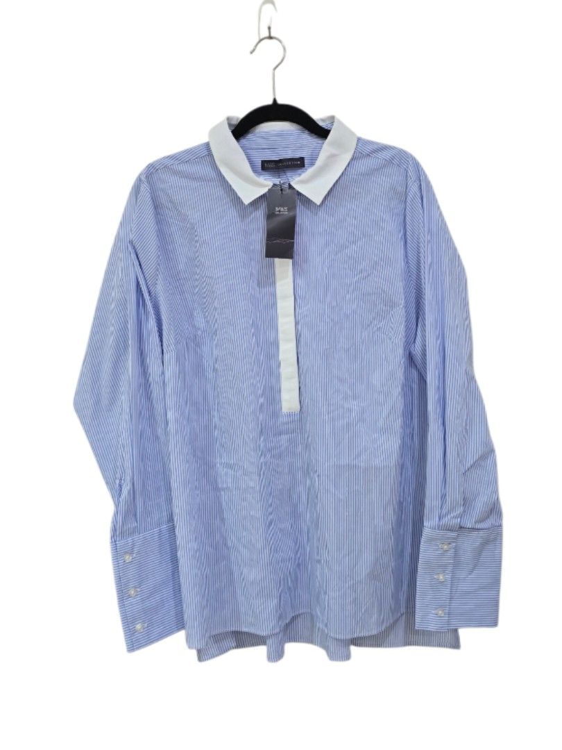 BNWT Marks & Spencer M&S striped shirt (Category: Longsleeves) located in Batangas. Submitted by thevanitychamber (Listing ID 1456142496, Image 2). Description: good for large to xxl.