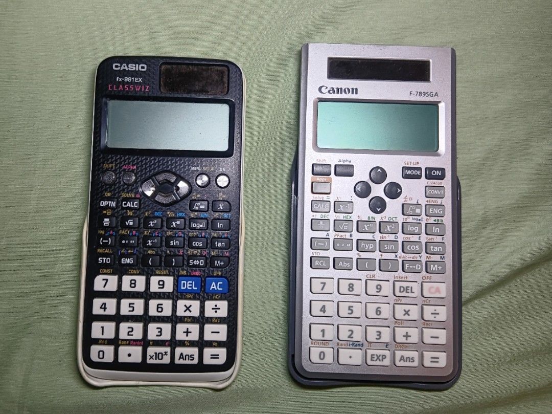 Bundle - Casio fx 991EX & Canon f789SGA (Category: Stationery & School Supplies) located in Manila. Submitted by declutteraf (Listing ID 1456065981, Image 1). Description: 1500 negotiable Casio fx 991EX (stains on cover) - used Canon f789SGA (mint, no issue) ‐ used during hs rfa: decluttering / graduated .