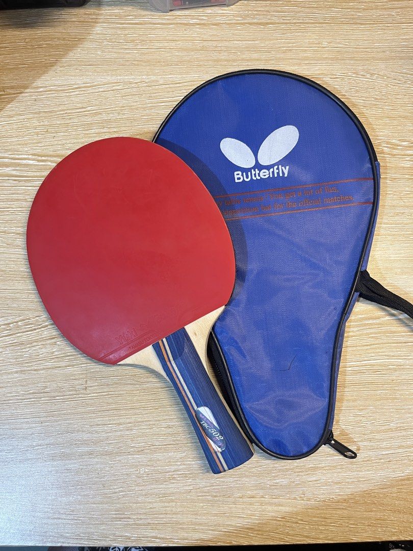 Butterfly Table Tennis Racket with extra racket (Category: Other Sports Equipment and Supplies) located in Malolos. Submitted by iyowa7323 (Listing ID 1456138966, Image 1). Description: -Used it mainly for our PE and sometimes practice plays -Perfect For Beginner Level Ping Pong Players -Sh*pee bought for 544 -Includes the racket, extra racket (champion), and the bag will include pingpong balls ‘pag nahanap ko. -yung extra racket is nakatambak la