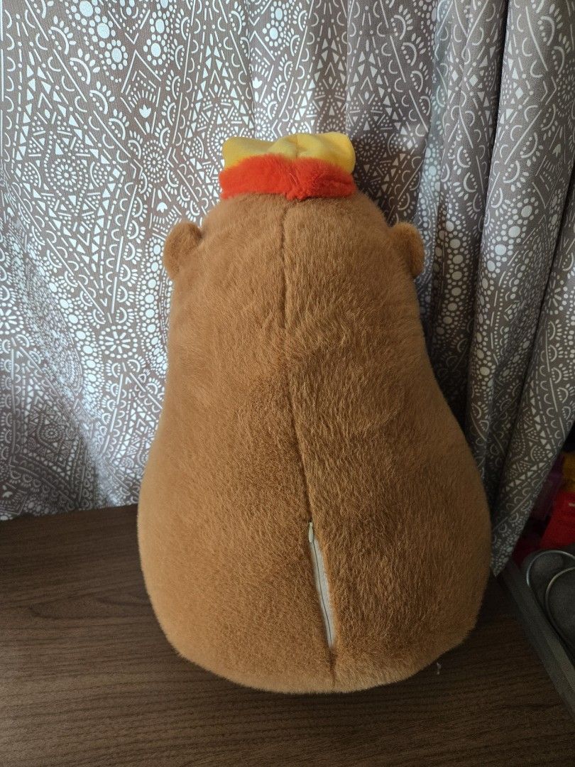 CAPYBARA Plush with Birthday Hat and Bow Tie (Category: Plushies & Soft Toys) located in Marilao. Submitted by 4dyfaith (Listing ID 1456057373, Image 3). Description: Super cute capybara plushie! location: Marilao Bulacan shipping: J&T.