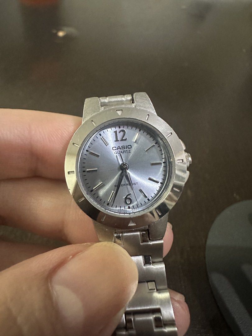 Casio Quartz Stainless Steel Watch (Category: Women's Watches) located in Quezon City. Submitted by mihoho13 (Listing ID 1456143285, Image 3). Description: - Silver Casio Watch - Quartz Movement - Water Resistant - Metal Strap with Fold-over Clasp - Simple & Classic Design - Great for Everyday Wear - Works Well.