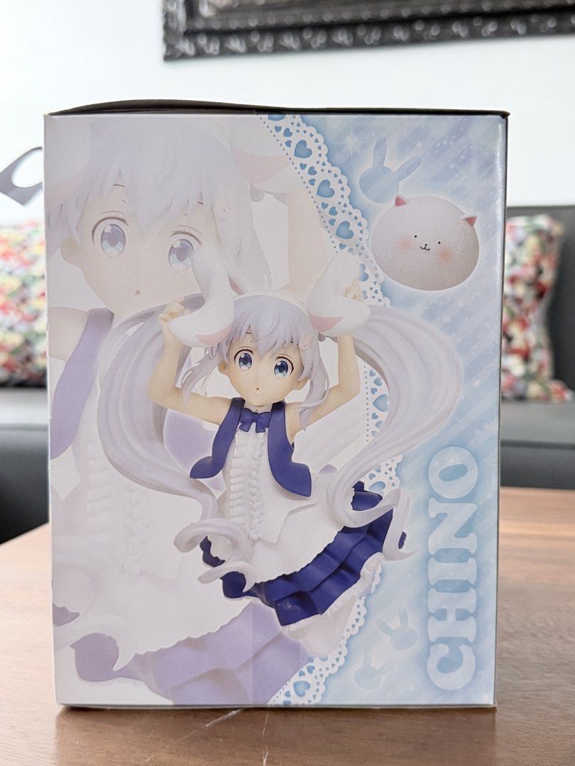 Chino Usagi Style Figure - Is the Order a Rabbit?? (Category: Figurines & Statues) located in Batangas. Submitted by aevumi (Listing ID 1456081476, Image 2). Description: ✨ Chino / チノ ✨ Is the Order a Rabbit?? / ご注文はうさぎですか?? ✨Price is negotiable ✨ Full Color Figure – Usagi Style ✨ Original box included ✨ Complete with base + Tippy ✨ Opened/displayed 📌 Condition: Good overall condition. There is one small black paint/mark spot on the leg (see las