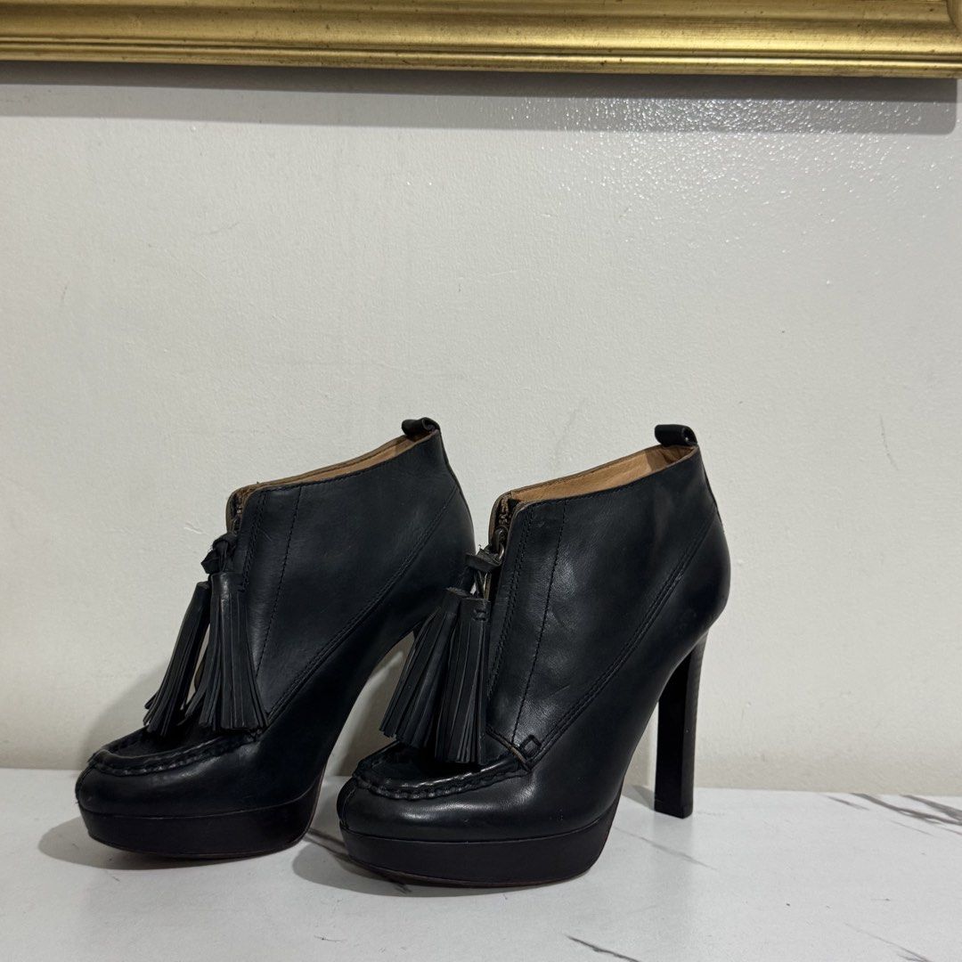 Coach Black Leather Tassel Ankle Boots Heels (Category: Sneakers & Footwear) located in Rizal. Submitted by houseofbell (Listing ID 1456213316, Image 1). Description: Brand: Coach Black Leather Ankle Boots Genuine leather Size 8.
