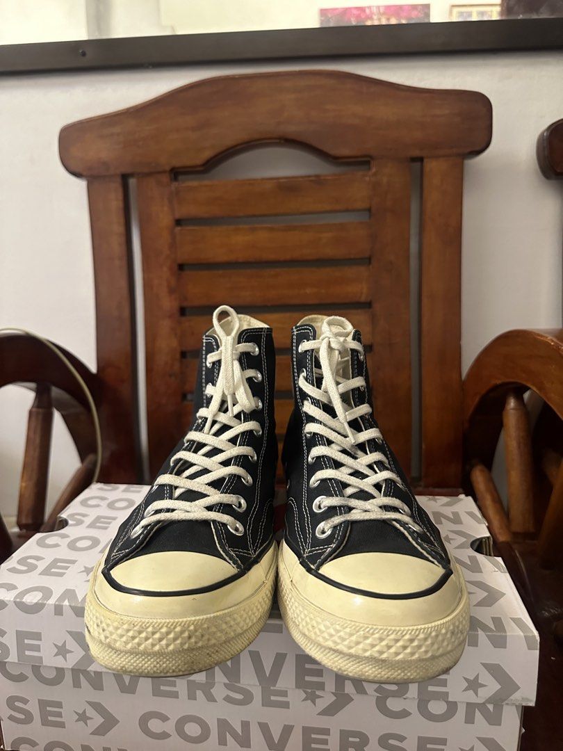 Converse Chuck Taylor All Star 70 High Top Black (Category: Sneakers) located in General Trias. Submitted by jd_15 (Listing ID 1456171213, Image 3). Description: - Classic black Converse Chuck Taylor 70s high tops - Iconic 70s version with cream sole and laces - Perfect for everyday wear - Comes with original box.