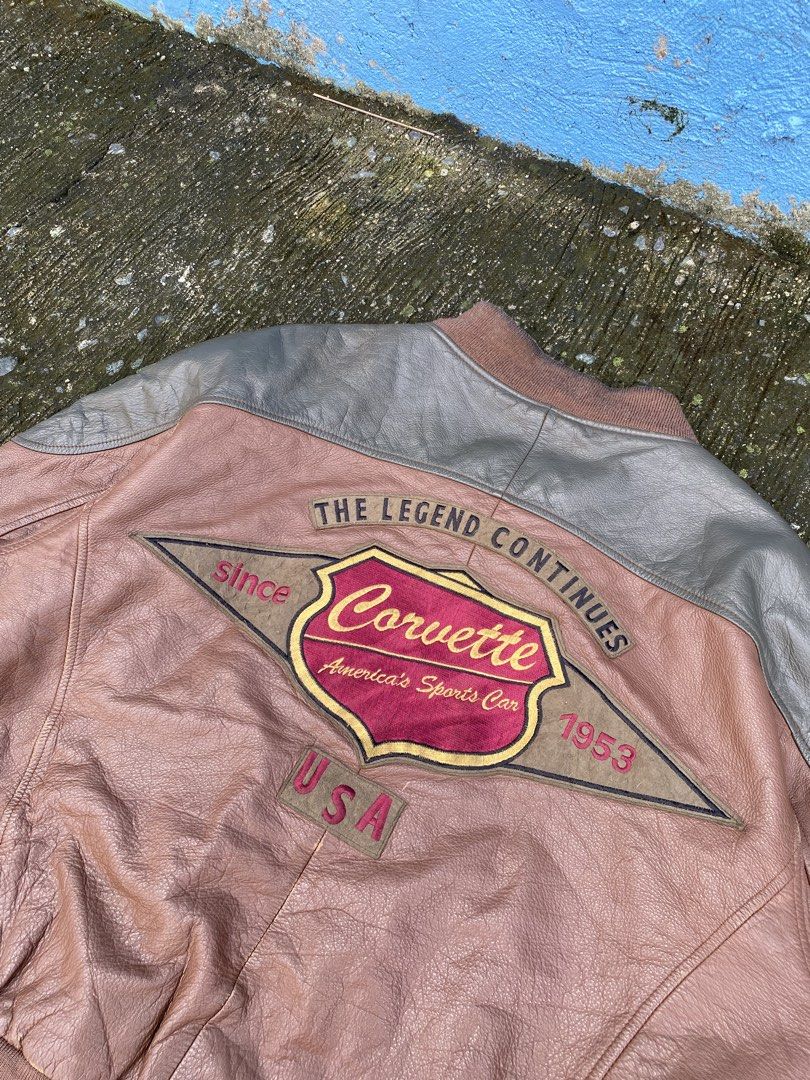 Corvette leather jacket (Category: Activewear) located in Las Pinas. Submitted by mark2k05 (Listing ID 1456085795, Image 1). Description: Size 46 on tag.