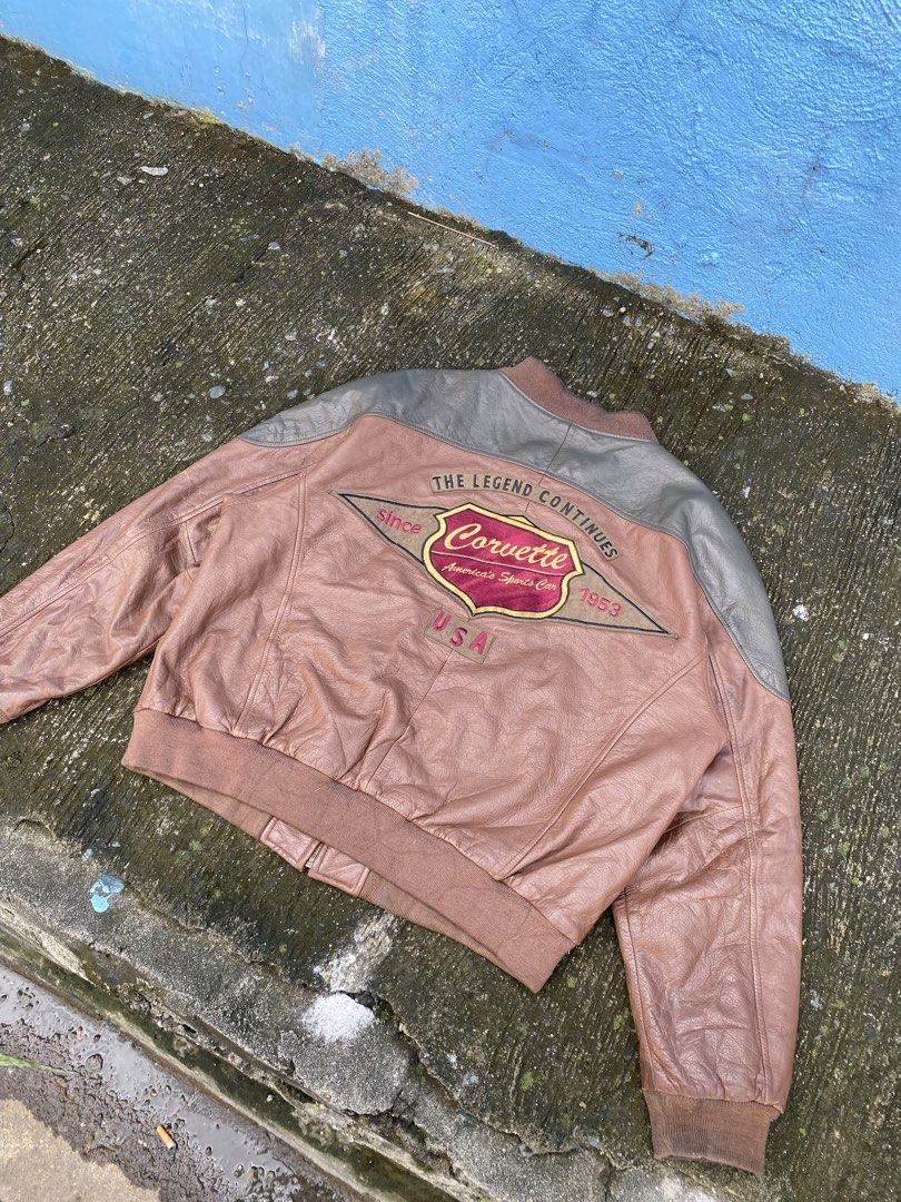 Corvette leather jacket (Category: Activewear) located in Las Pinas. Submitted by mark2k05 (Listing ID 1456085795, Image 2). Description: Size 46 on tag.