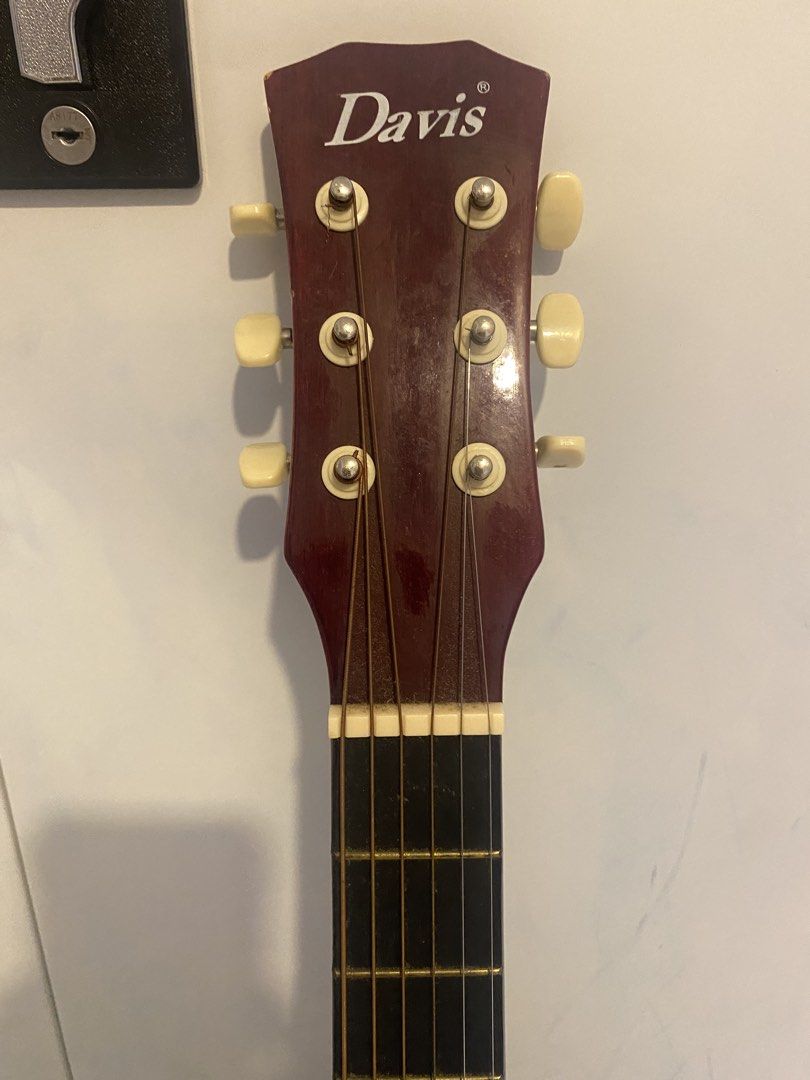 Davis Acoustic Guitar (Category: Musical Instruments) located in Cavite. Submitted by laliswagg (Listing ID 1456110649, Image 3). Description: - Davis acoustic guitar - Natural wood finish - Cutaway body for easier access - Ideal for beginners or casual players - No Issue. Almost like new - Ready for its new owner - Feel free to ask any questions!.