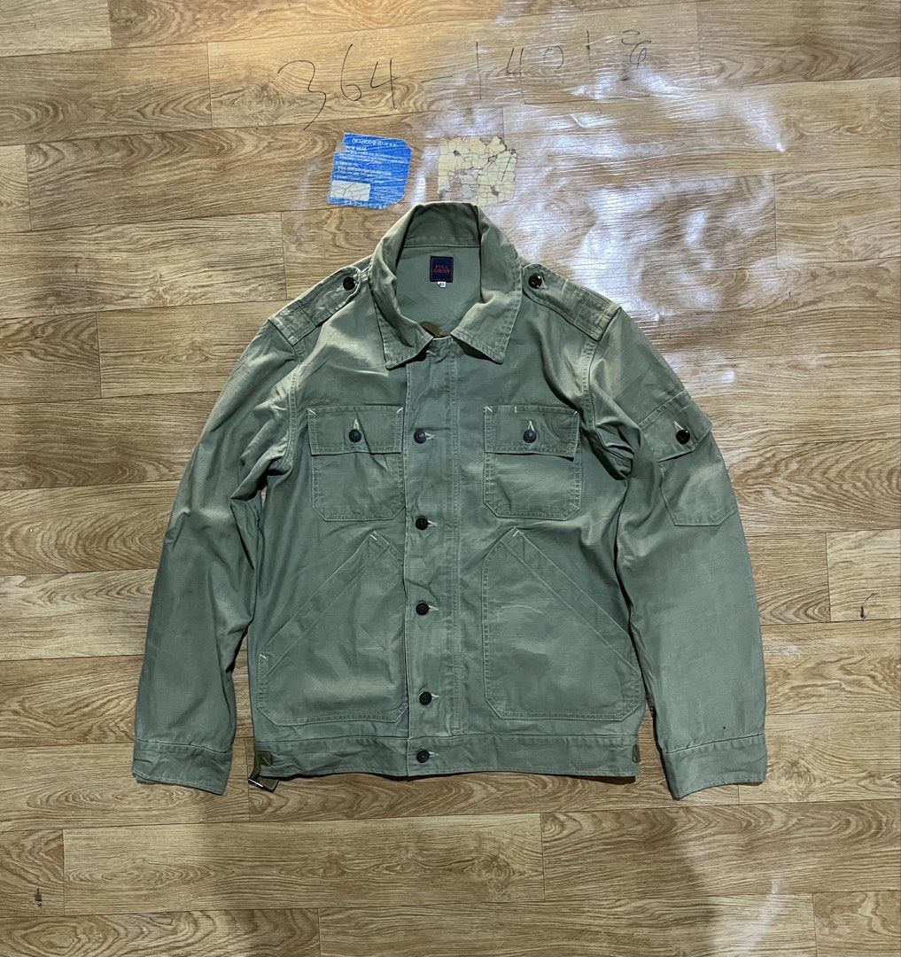 Fullcount Military field Utility Jacket (Category: Coats, Jackets and Outerwear) located in Zamboanga. Submitted by alterramz08 (Listing ID 1456199309, Image 1). Description: The item in the image is a sage/olive green Fullcount Military Field Utility Jacket, featuring classic U.S. Army vintage heritage detailing. Size 40 on tag Width 21 Length 27 Shoulder 18 sleeves 25 Excellent Condition Price ; 3,500 Pesos .