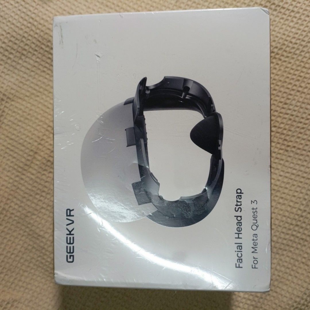 GEEKVR Facial Head Strap for Meta Quest 3 (Category: Virtual Reality) located in Quezon City. Submitted by victorald25831 (Listing ID 1456209965, Image 1). Description: - Brand New GEEKVR Facial Head Strap - Designed for Meta Quest 3 - Box is still sealed in plastic - Enhance your VR comfort and immersion - Get yours today!.