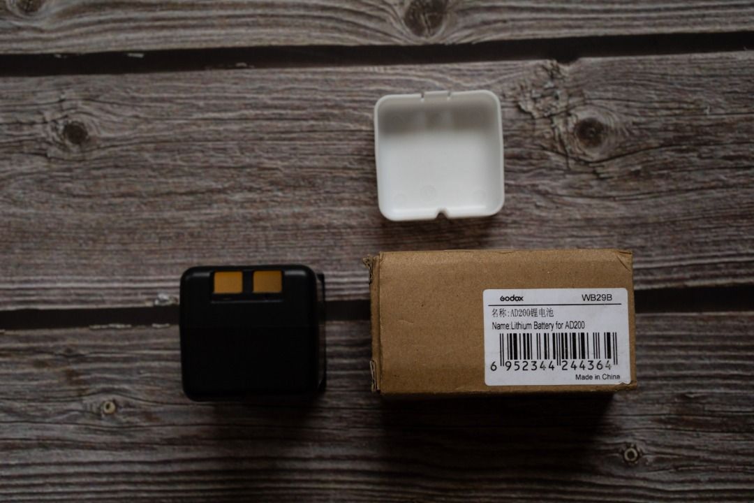 Godox WB29B Lithium Battery Pack for AD200 Original (Category: Cameras) located in General Santos City (Dadiangas). Submitted by fiercelion.5751d3 (Listing ID 1456119040, Image 2). Description: Selling my extra Godox WB29B lithium-ion battery, compatible with the Godox AD200 series. I bought this as a backup battery for longer shoots, but I realized that one battery is already enough for most of my shoots, so this one has mostly been sitting unus