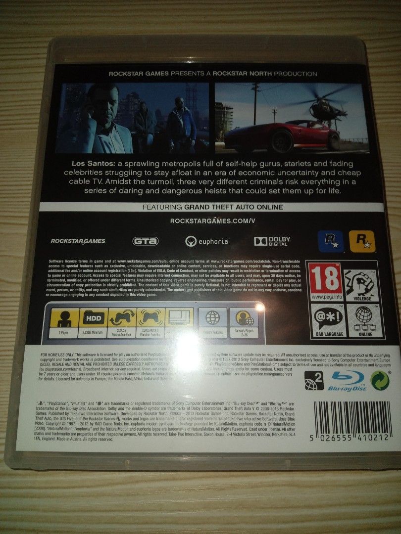 Grand Theft Auto V PS3 Game (Category: PlayStation) located in Lipa City. Submitted by gabesfinds (Listing ID 1456163143, Image 2). Description: Includes in-game map and insert Rare item, like new condition Meetup lipa city Thanks for Looking :).
