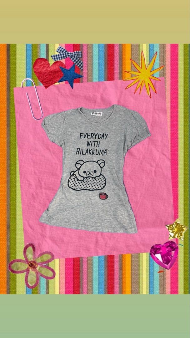 gray San-X Rilakkuma graphic shirt (Category: Shirts) located in Mabalacat. Submitted by bella_clo (Listing ID 1456097397, Image 1). Description: .
