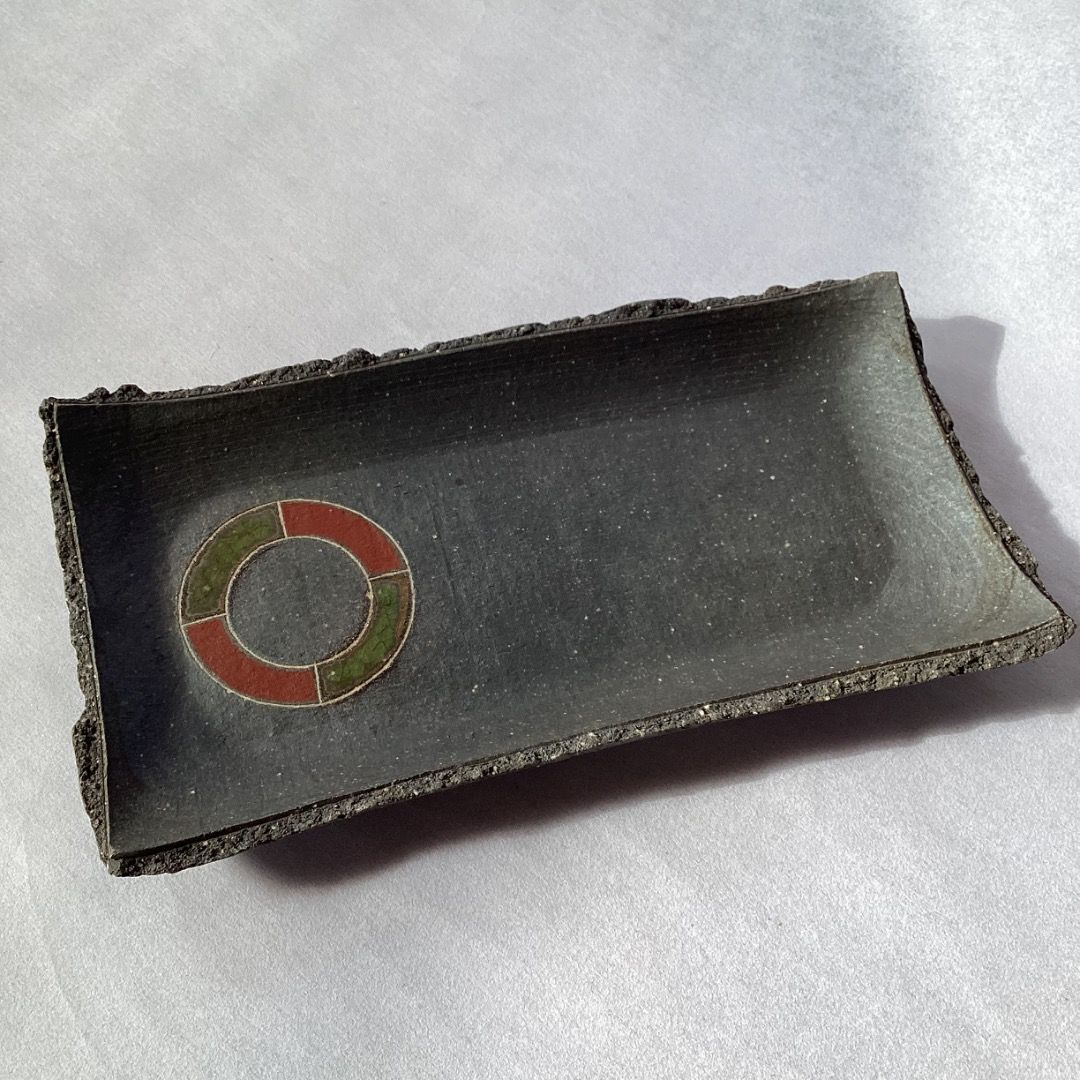 Japanese Stoneware Rectangle Sushi Plate with Segmented Circle Inlay (Category: Dinnerware & Cutlery) located in Davao. Submitted by eclectic1925 (Listing ID 1456229499, Image 3). Description: Php220 Japanese Stoneware Rectangle Sushi Plate with Segmented Circle Inlay H: 1.3 inches L: 11 inches W: 5.7 inches Please REVIEW PHOTOS We use 100% repurposed packaging materials SF starts at Php70 via Flash Express First to pay.